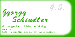 gyorgy schindler business card